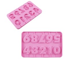 Molde silicona numero decorado con flores